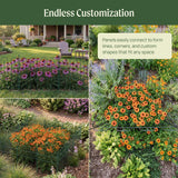 Garden Border Edging Fence, 3 Pack