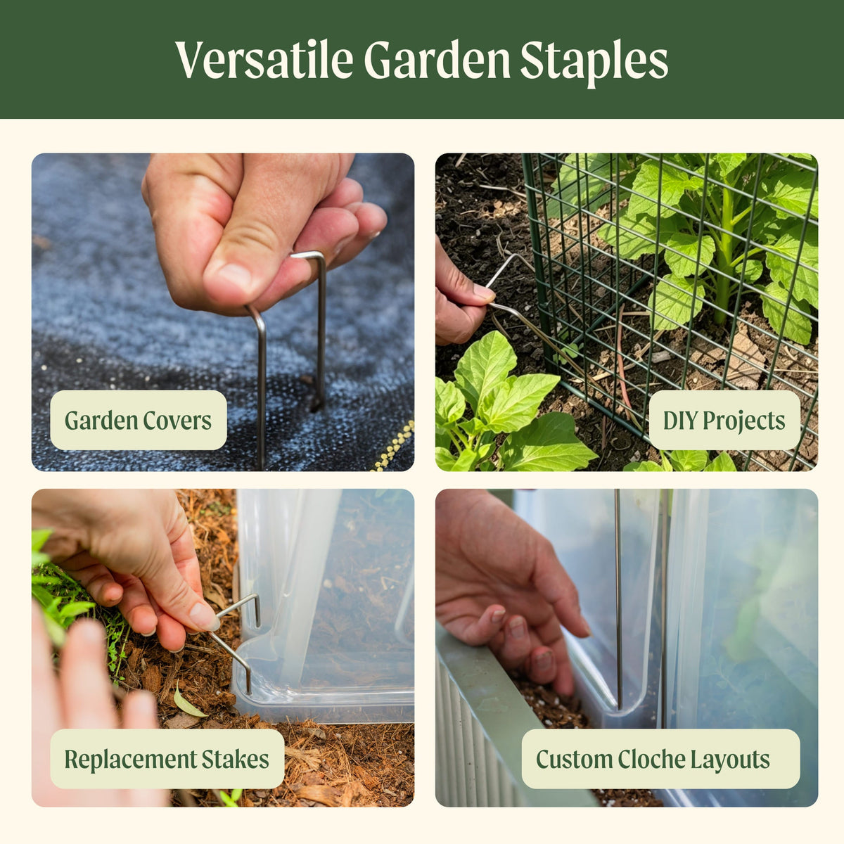 Ground Stakes for Row Cloches, 16 Pack