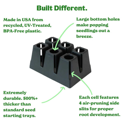 Product photo of six cell seed starting trays