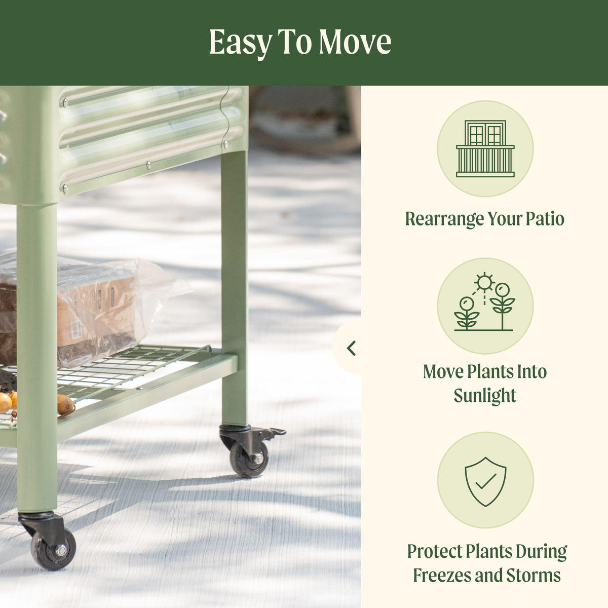 Four-Pack of Elevated Garden Beds, 2.5 x 10 Feet
