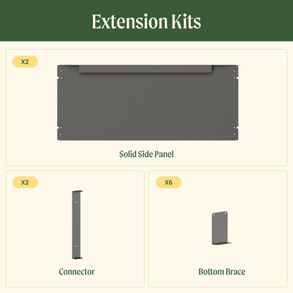 Product photo of steel side panels for garden planter