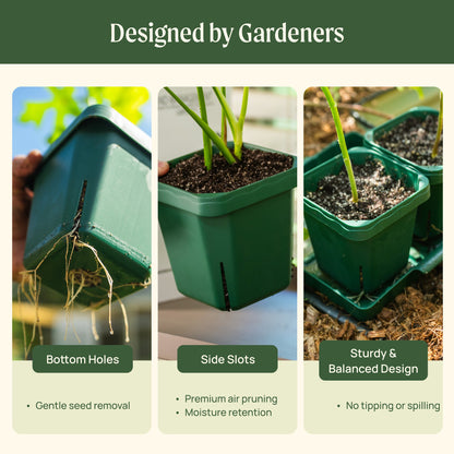 Seedling Pots, 5 x 5 Inches, 8 Pack