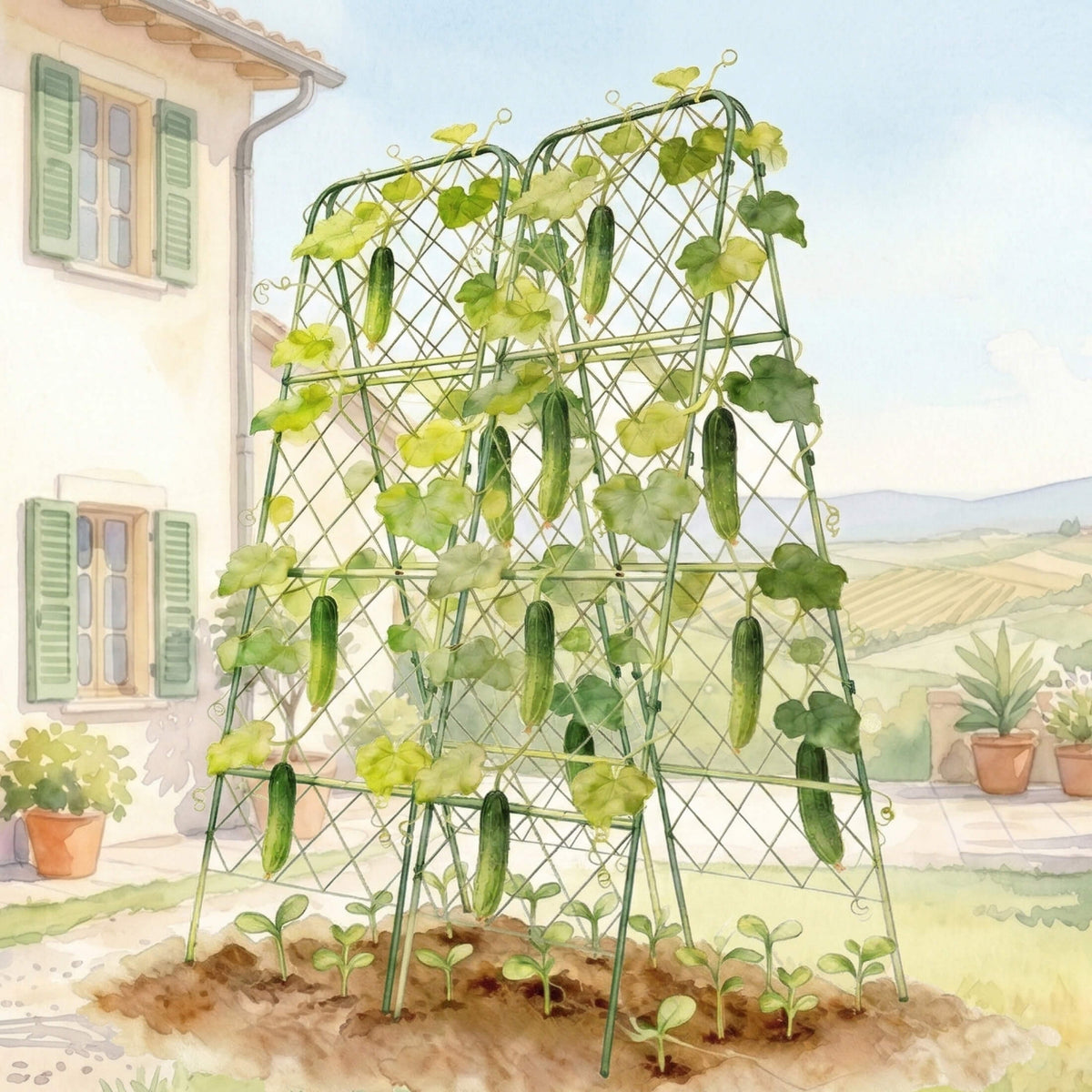 Heavy-Duty Adjustable A-Frame Trellis