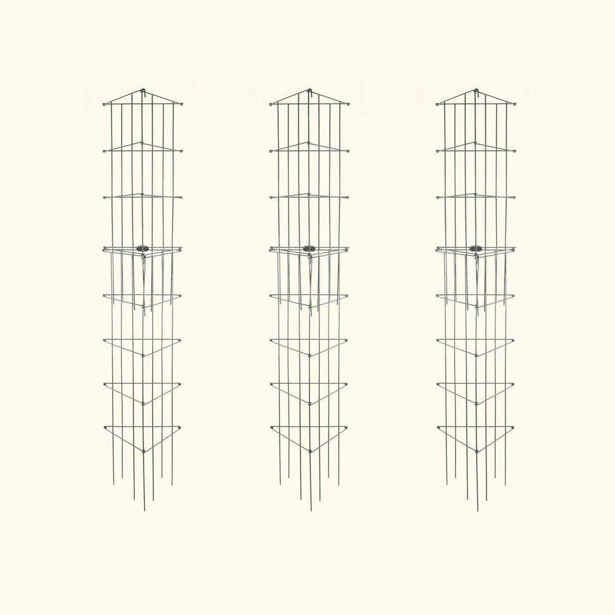 Product photo of modular triangle tomato cages, 14.5 inches