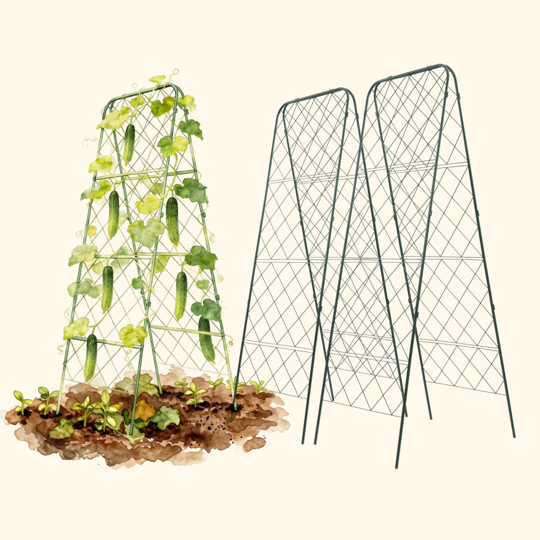 Heavy-Duty Adjustable A-Frame Trellis