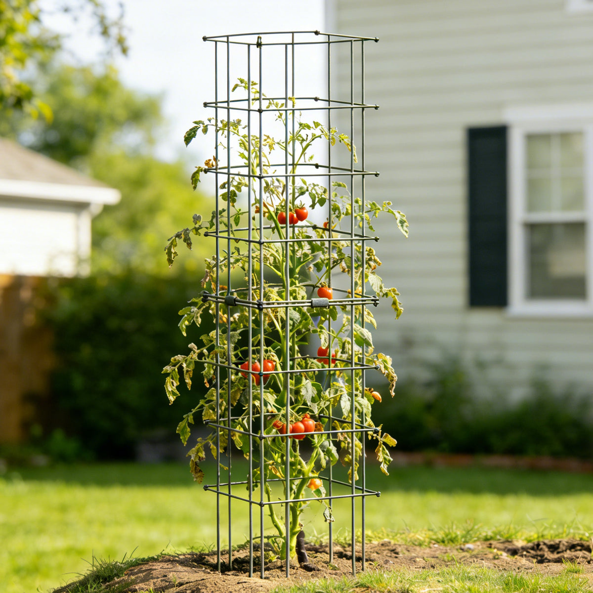 Product photo of modular square tomato cages, 11.5 inches