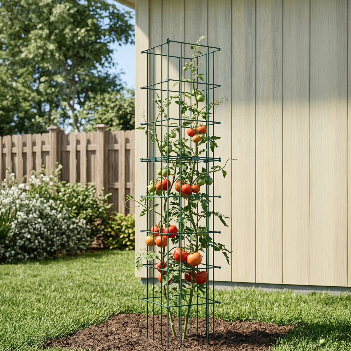 Product photo of modular square tomato cages, 11.5 inches
