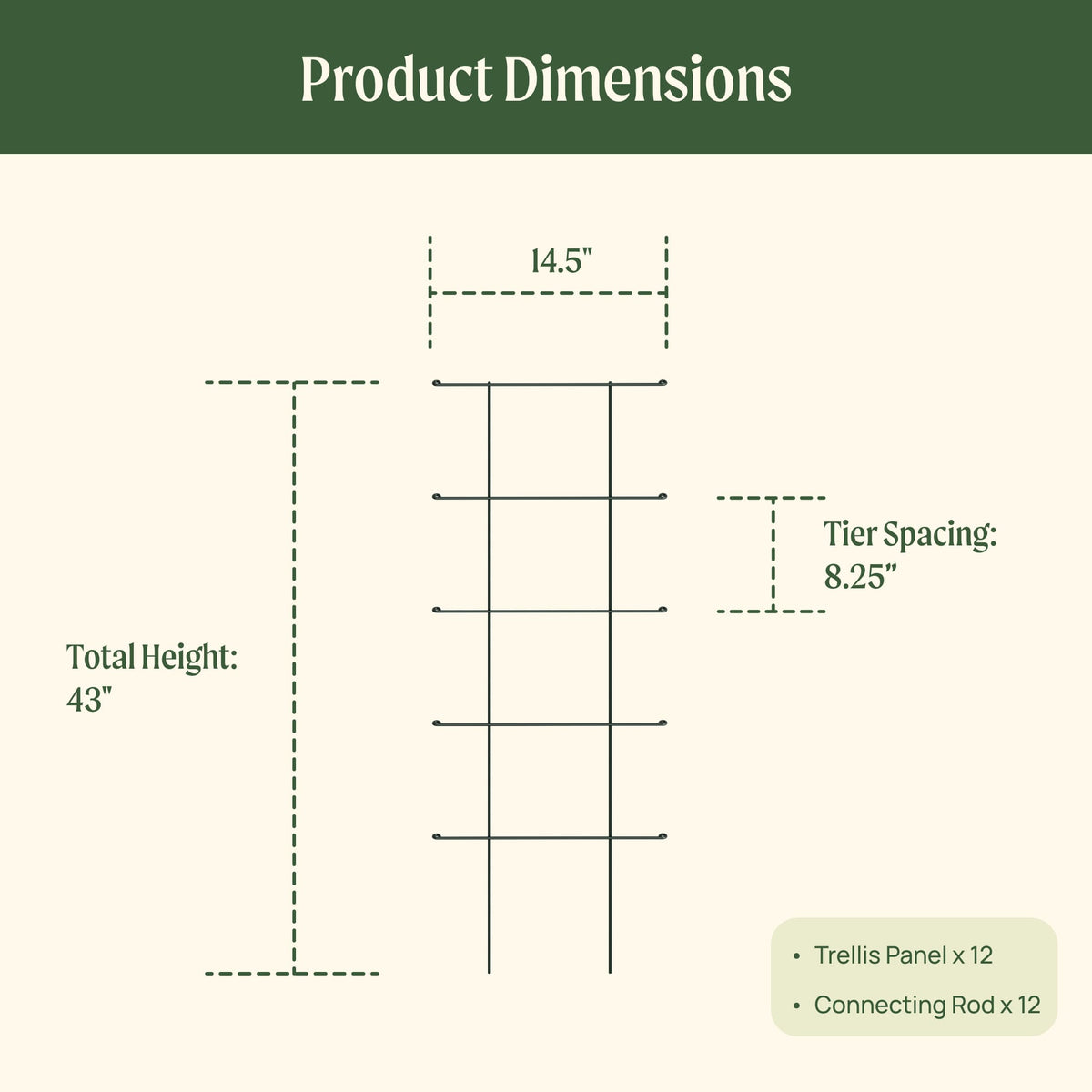 Product photo of modular plant trellis, 12 panels