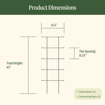 Product photo of modular plant trellis, 12 panels