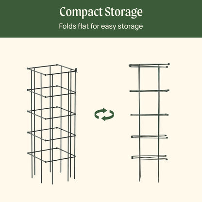 Product photo of modular square tomato cages, 14.5 inches