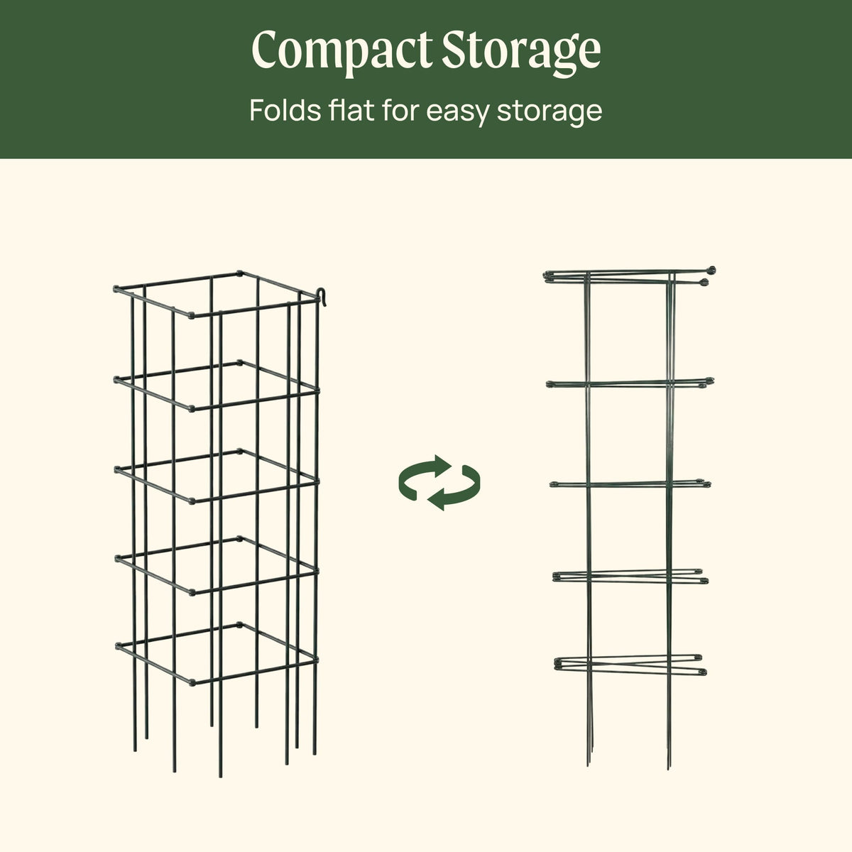 Product photo of modular square tomato cages, 11.5 inches