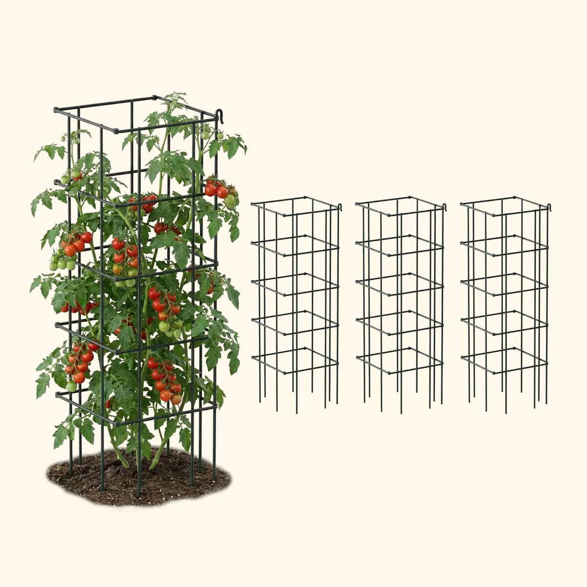 Product photo of modular square tomato cages, 11.5 inches