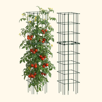 Product photo of modular square tomato cages, 14.5 inches