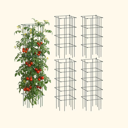 Product photo of modular square tomato cages, 14.5 inches