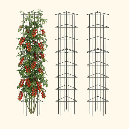 Product photo of modular triangle tomato cages, 14.5 inches