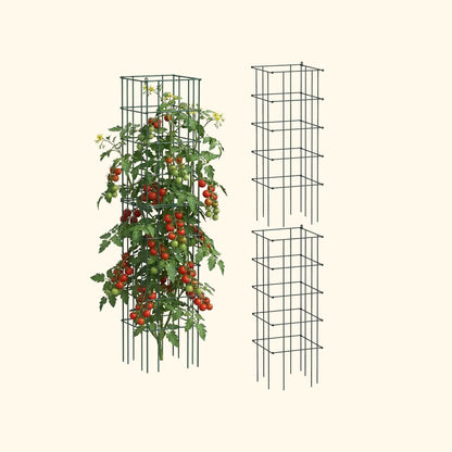 Product photo of modular square tomato cages, 16.5 inches