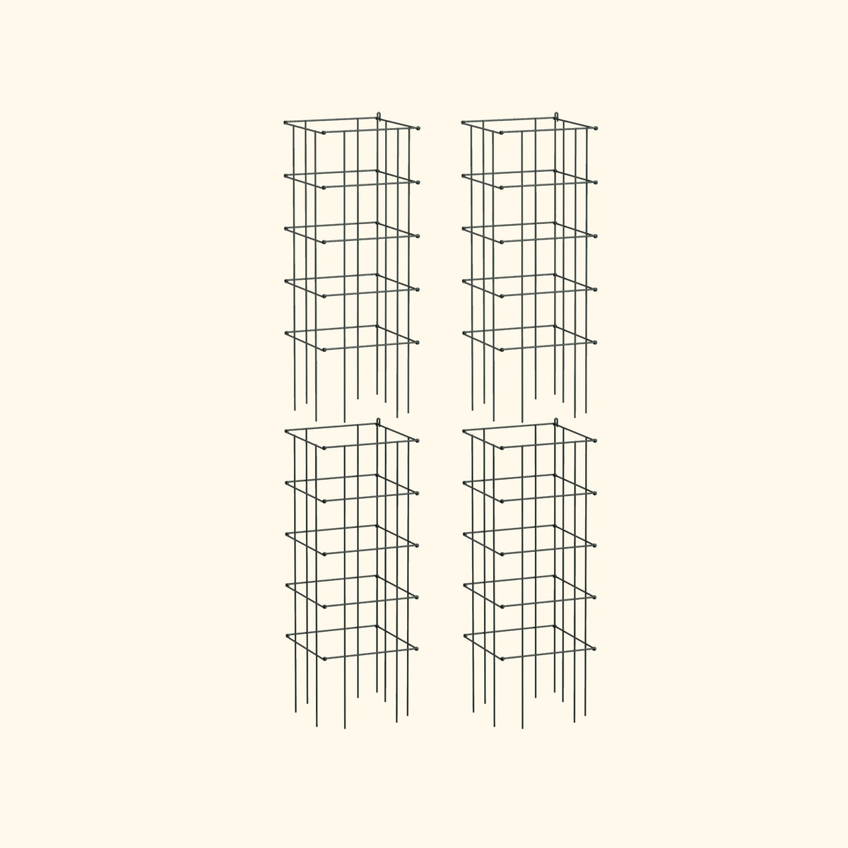 Product photo of modular square tomato cages, 16.5 inches