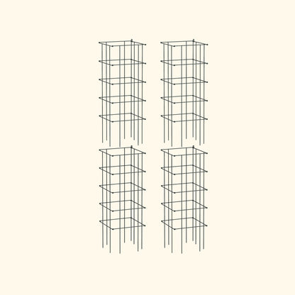 Product photo of modular square tomato cages, 16.5 inches