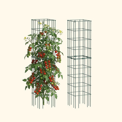 Product photo of modular square tomato cages, 16.5 inches