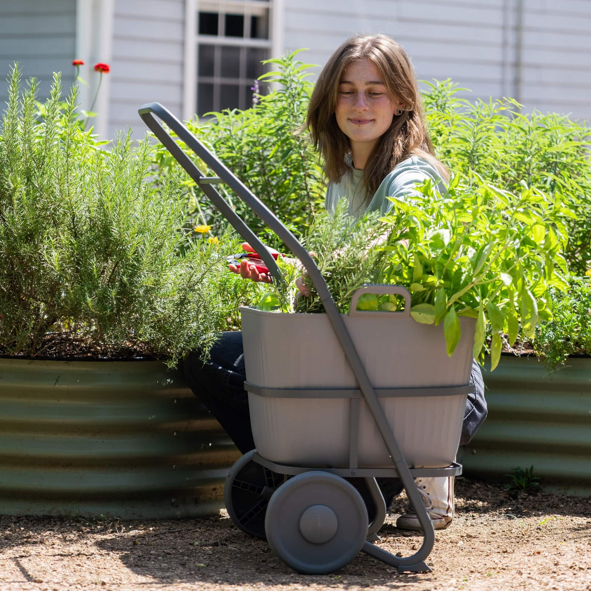 Rolling Garden Utility Cart, 12 Gallons