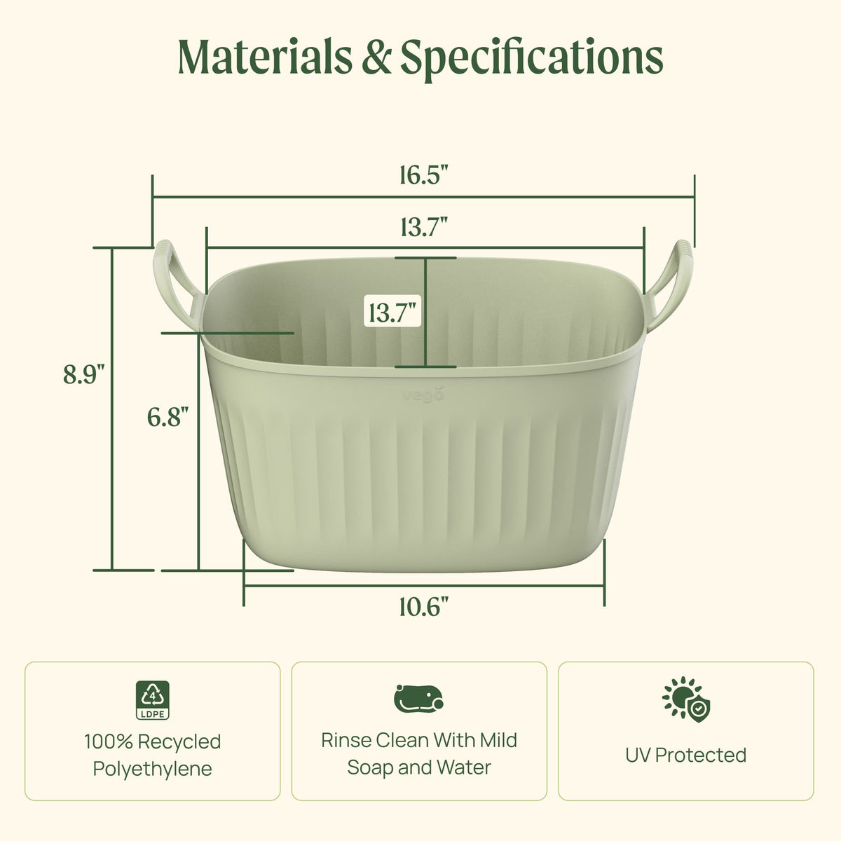 Product photo of 4-gallon garden utility tub