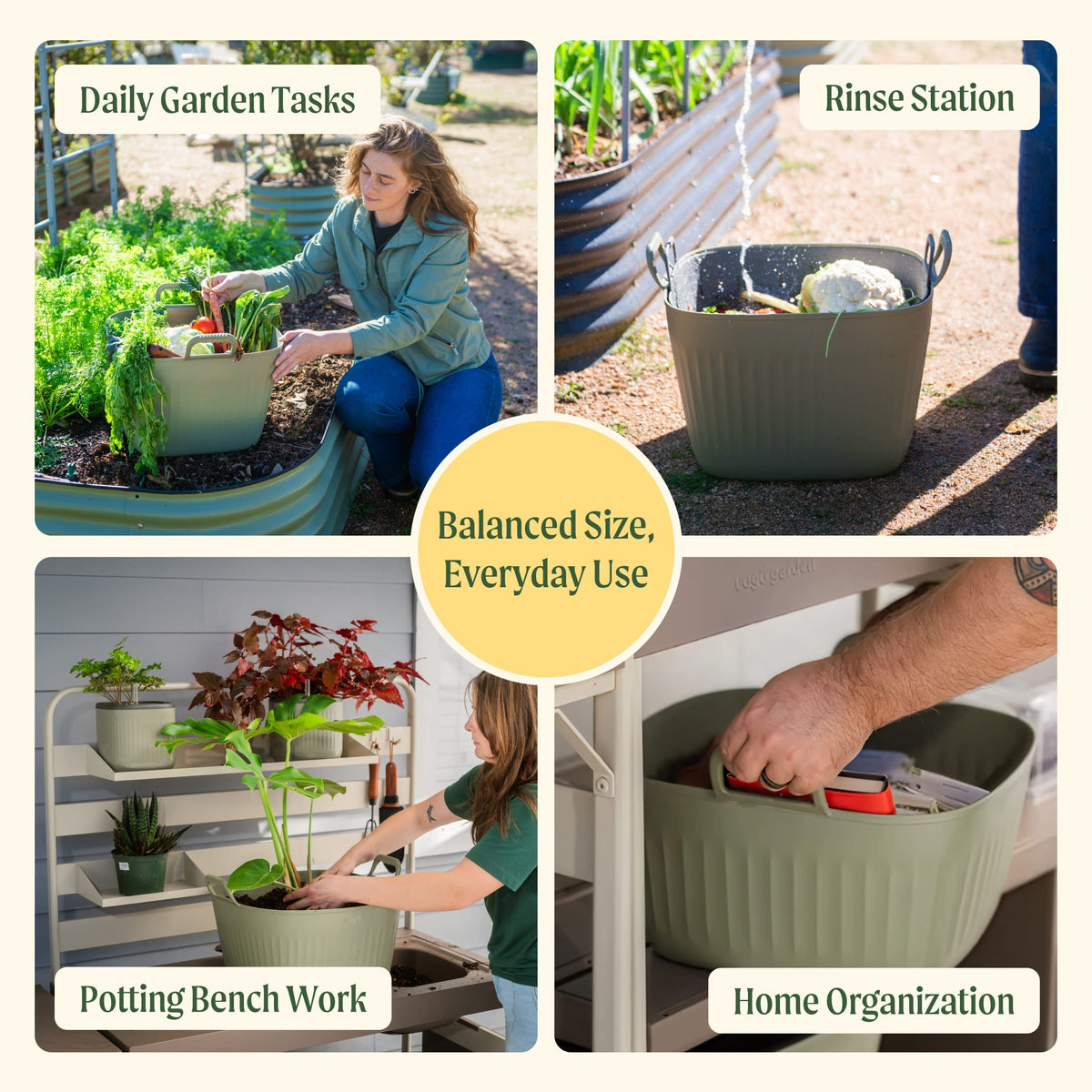 Product photo of 8-gallon garden utility tub