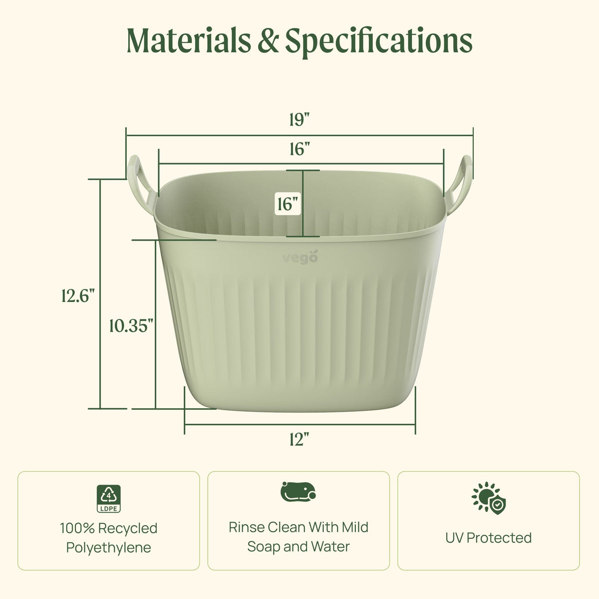 Product photo of 8-gallon garden utility tub