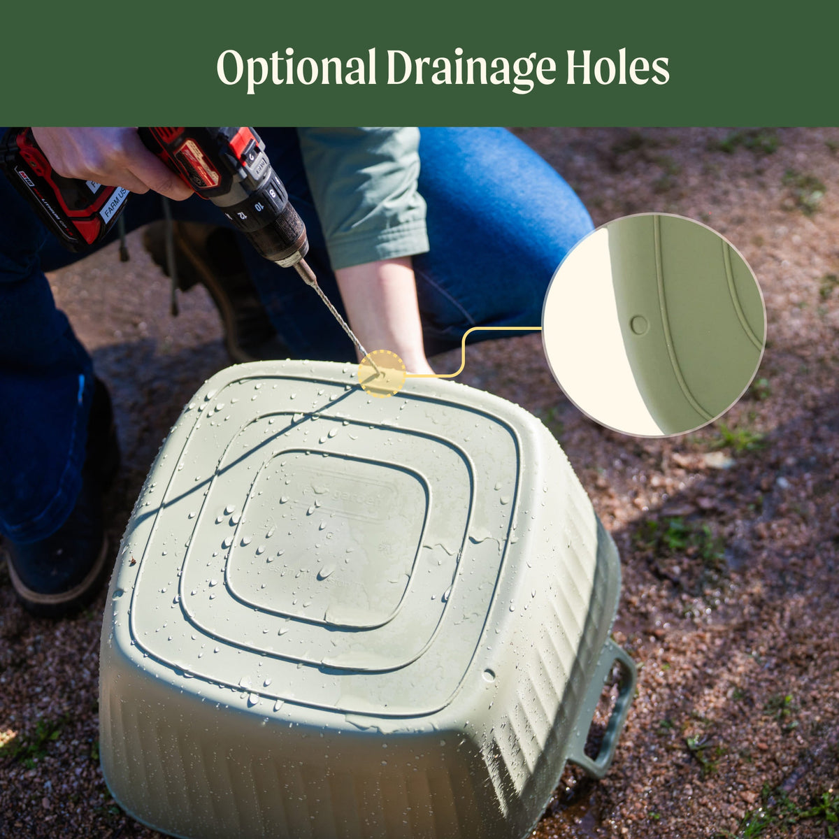 Product photo of 8-gallon garden strainer basket