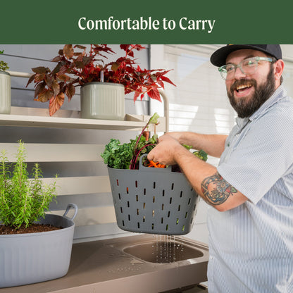 Product photo of 8-gallon garden strainer basket