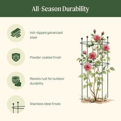 Round Flower Support Cage, 2 Pack