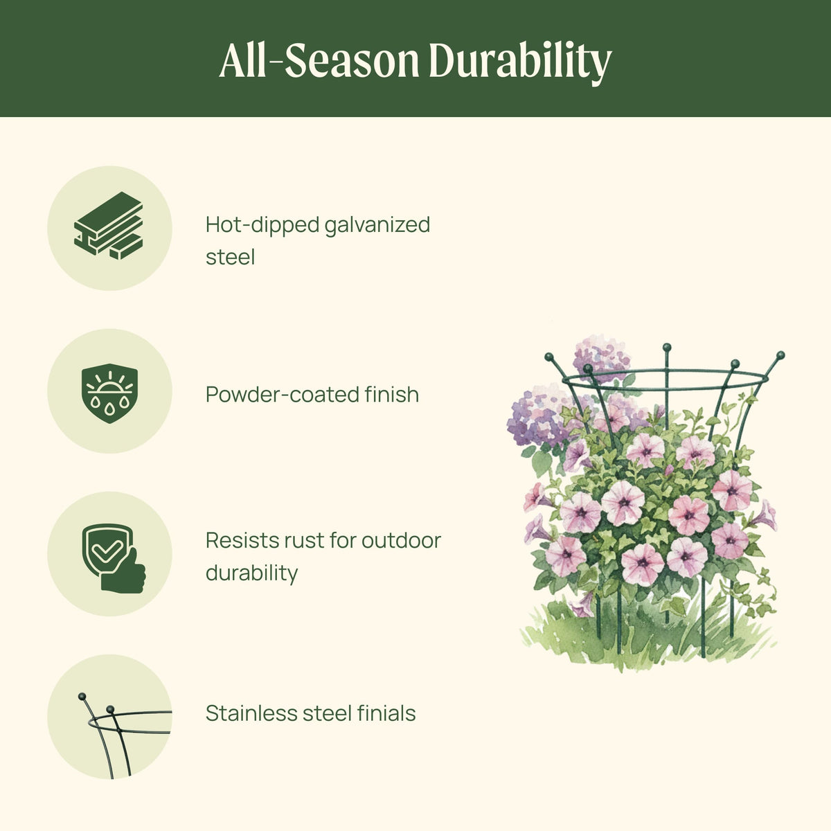 Trumpet Flower Support Cage, 2 Pack