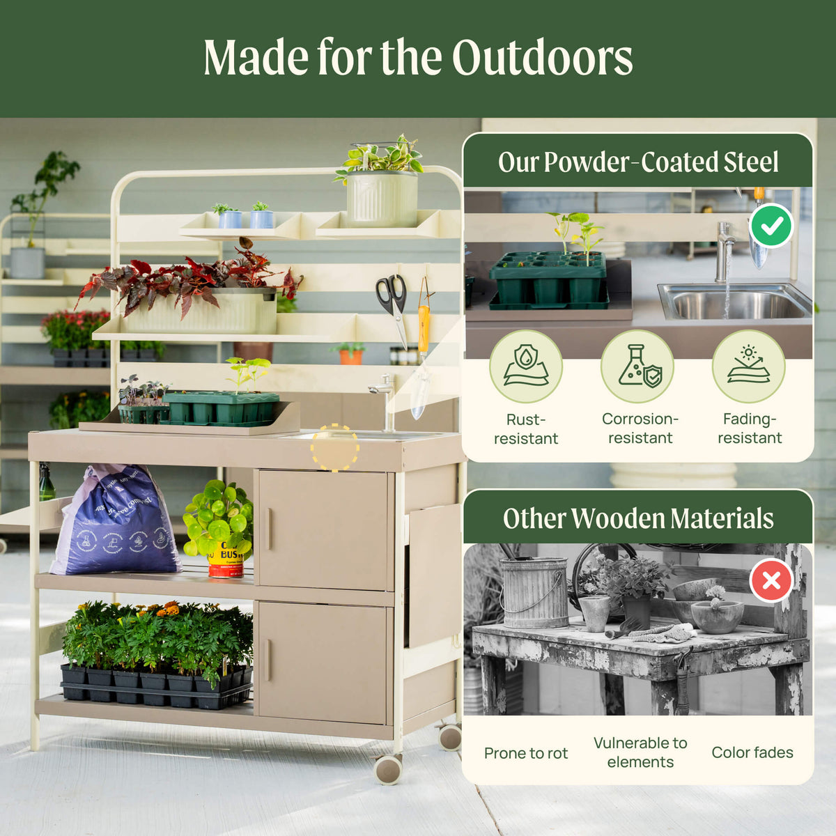 Product photo of outdoor garden sink station
