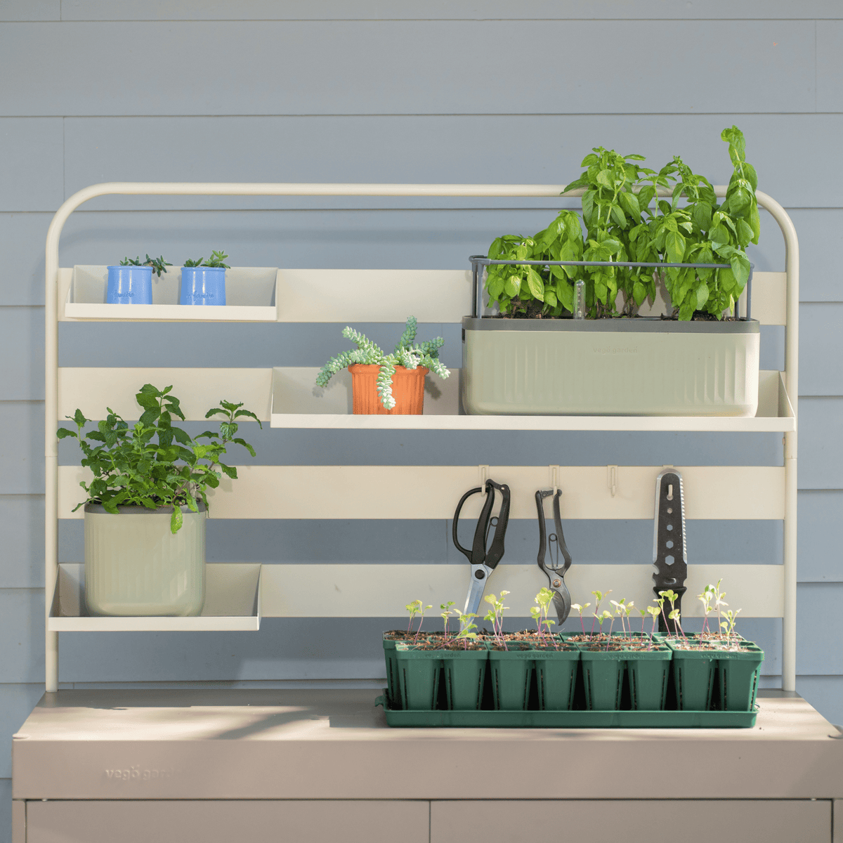 Product photo of potting bench hanging rack