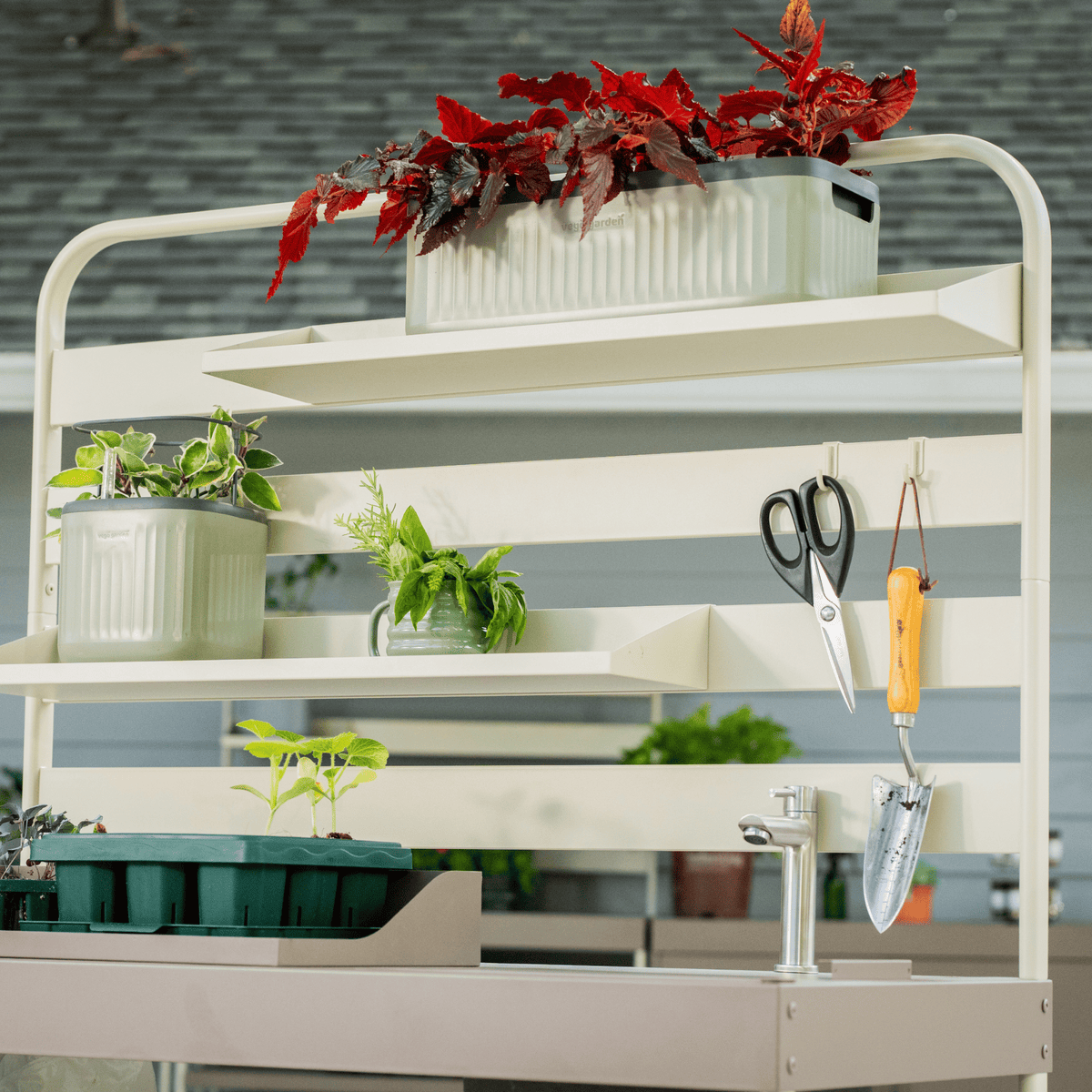 Product photo of potting bench hanging rack