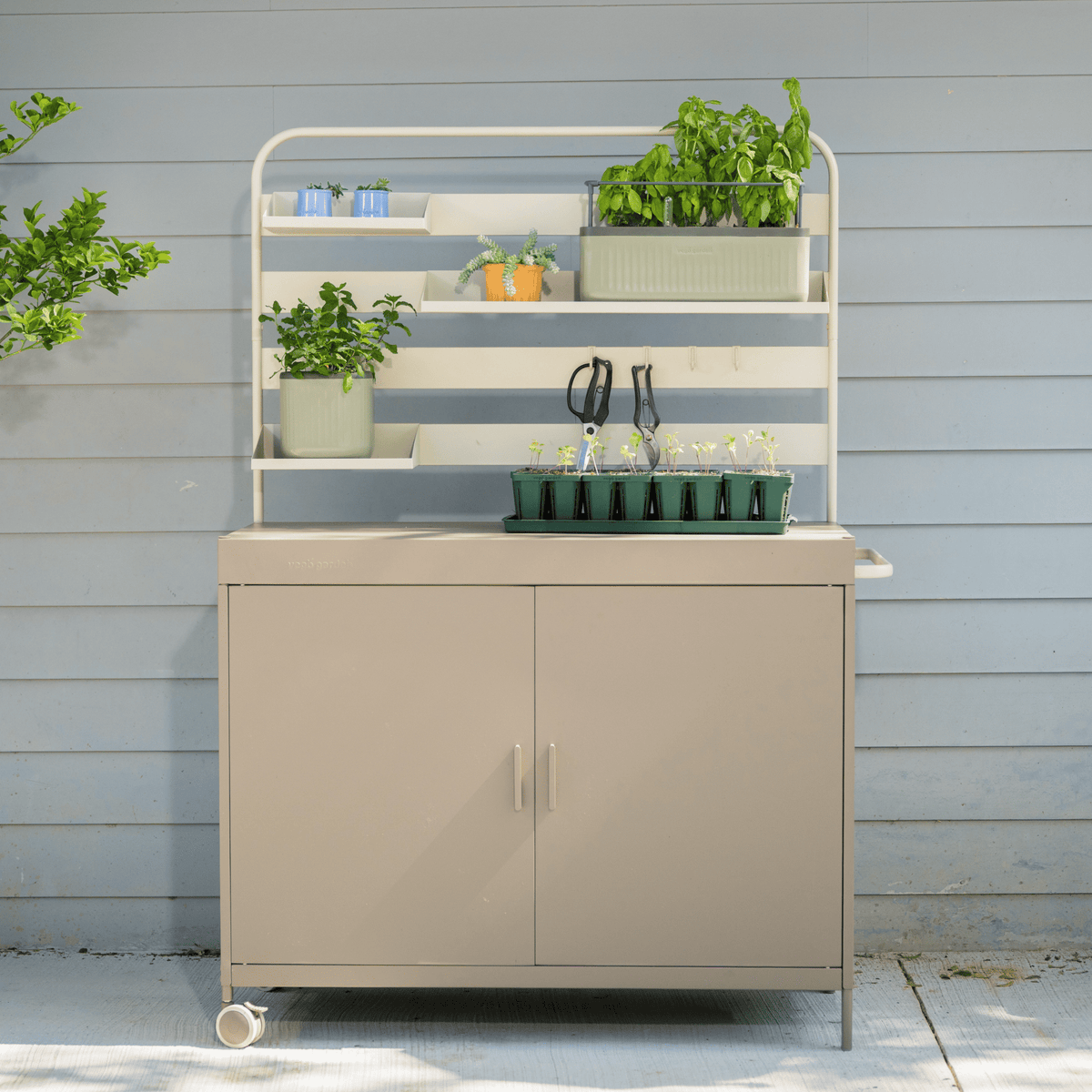 Product photo of potting bench hanging rack