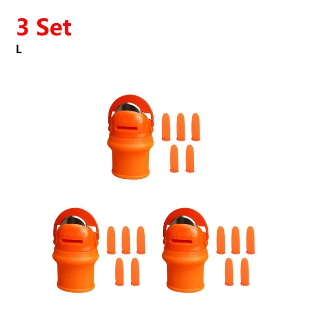 Product photo of fruit picking thumb blade set