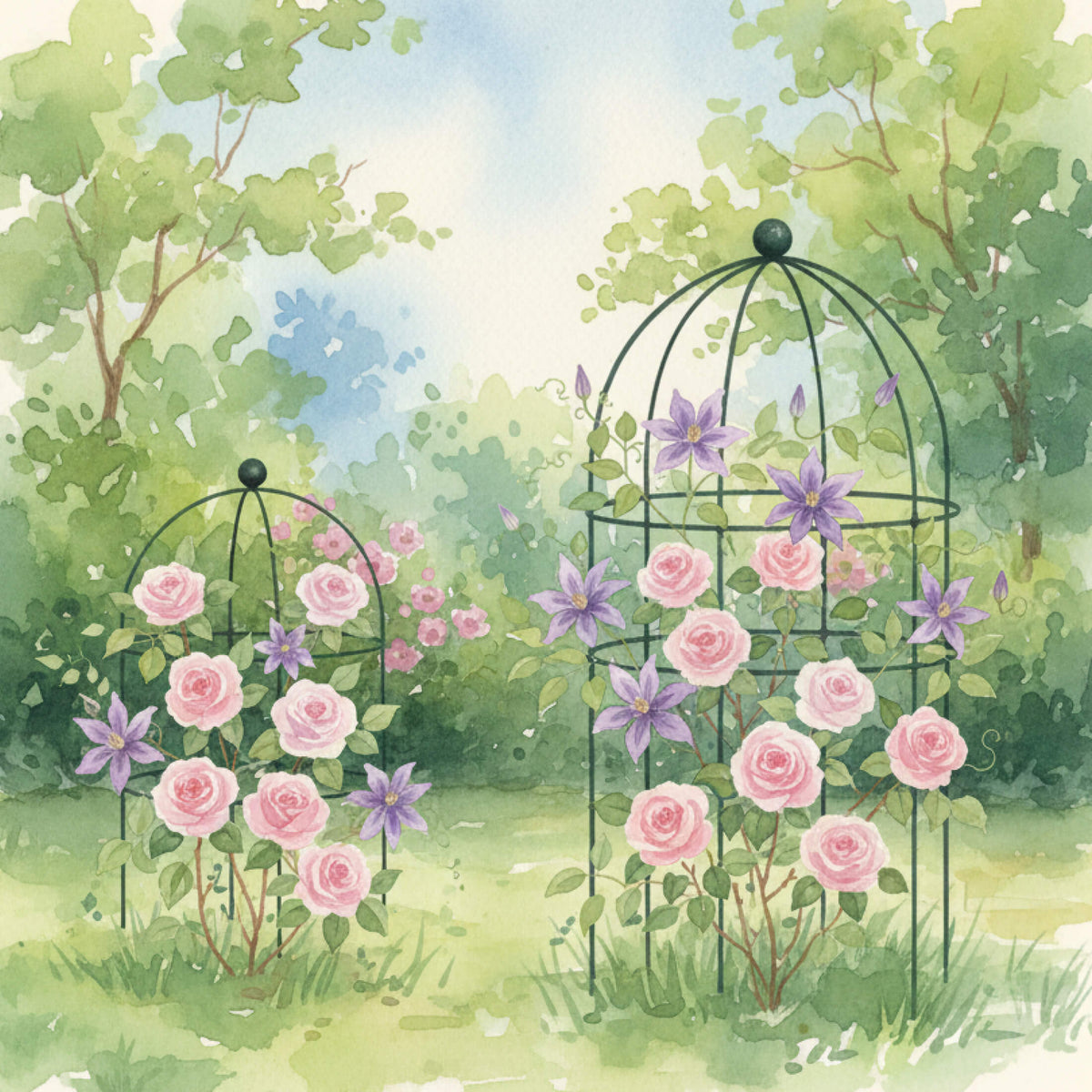 Birdcage Plant Trellis, 2 Pack