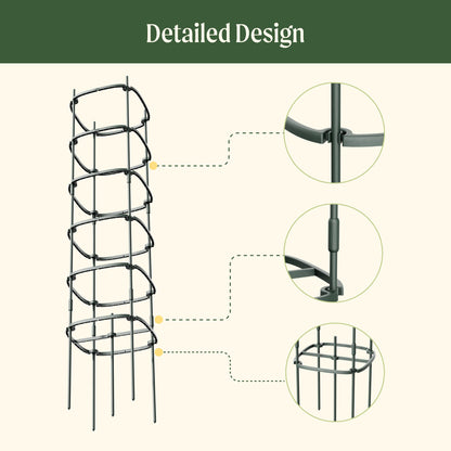 Six-Tier Tomato Tower Supports, 3 Pack