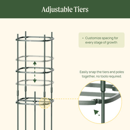 Product photo of adjustable tomato tower 3-pack