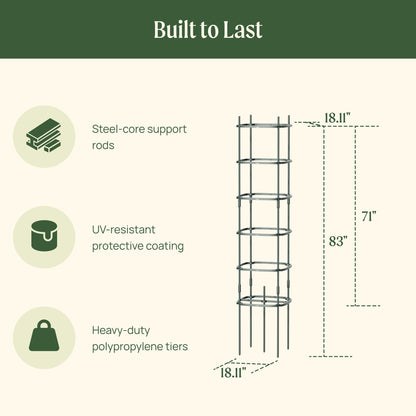 Six-Tier Tomato Tower Supports, 3 Pack