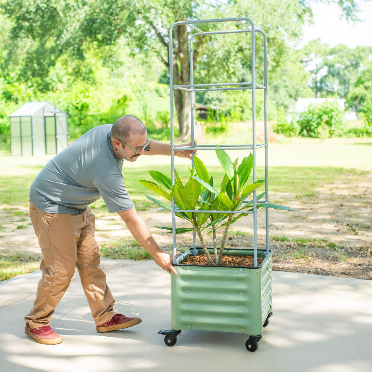 Rolling Tomato Planter with Cage, 30 Gallons