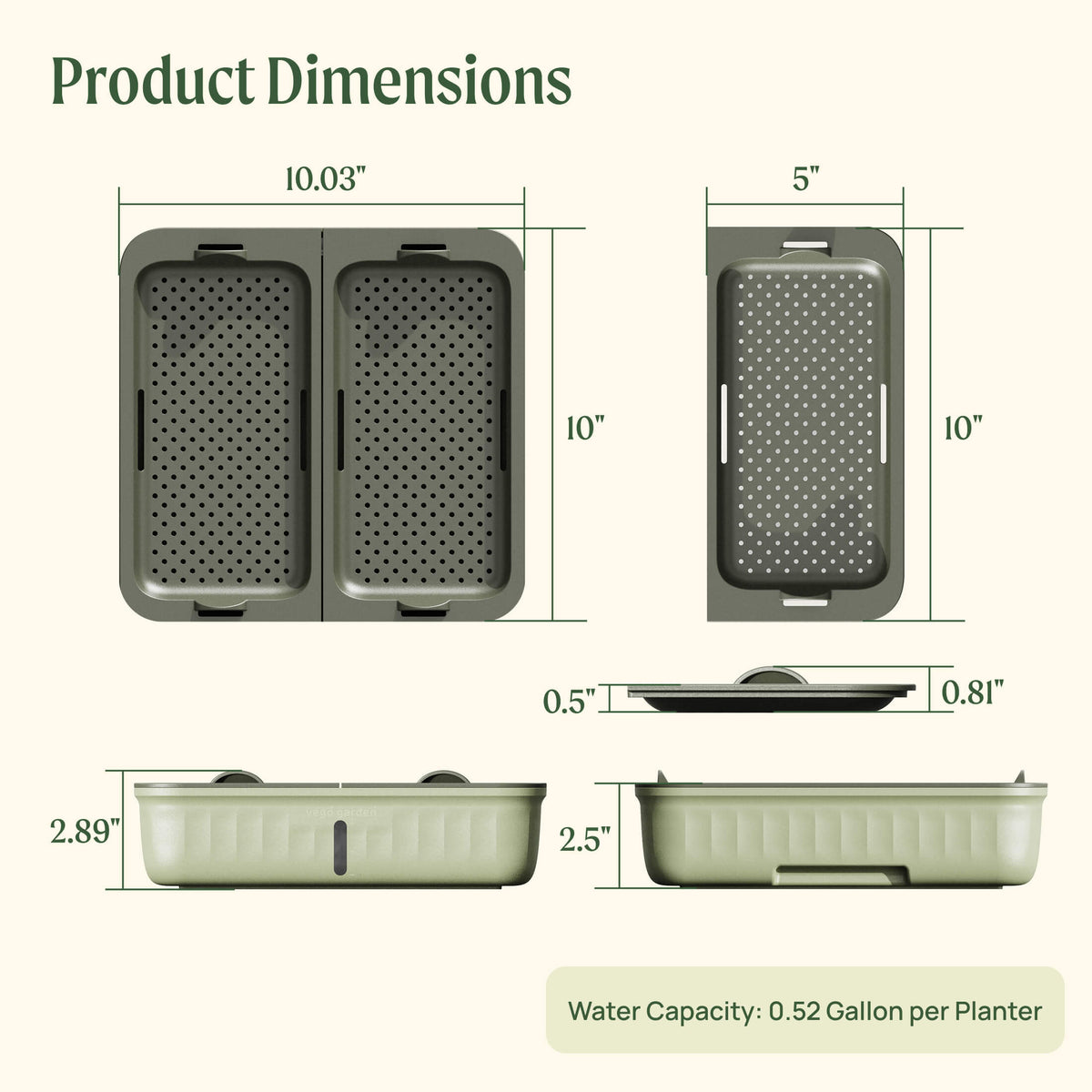 Product photo of microgreens planters, two pack