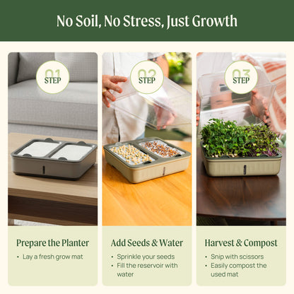 Product photo of microgreens planters, two pack