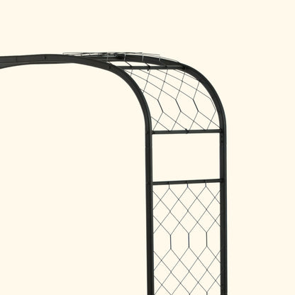 Shallow-Curve Garden Arch, Lattice Frame