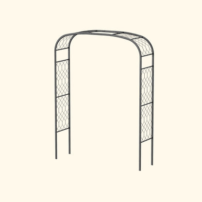 Shallow-Curve Garden Arch, Lattice Frame