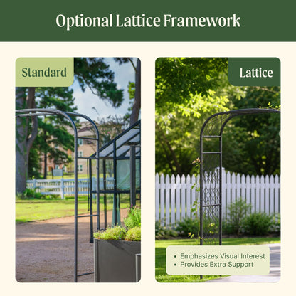 Shallow-Curve Garden Arch, Standard Frame