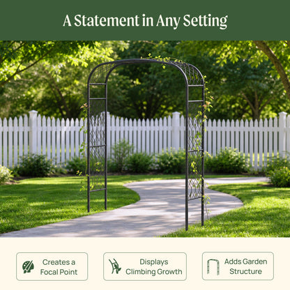 Shallow-Curve Garden Arch, Lattice Frame