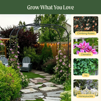 Shallow-Curve Garden Arch, Lattice Frame