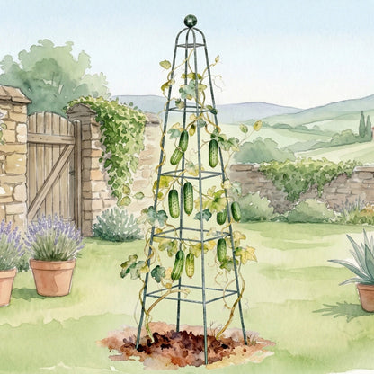 Pyramid Obelisk Garden Trellis, 6.5 Feet