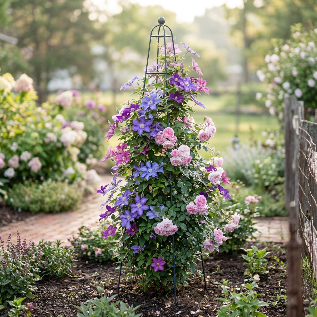 Pyramid Obelisk Garden Trellis, 6.5 Feet